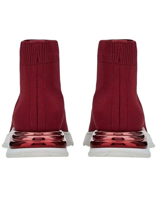 Ferragamo Red Slip-On Leather Sneaker