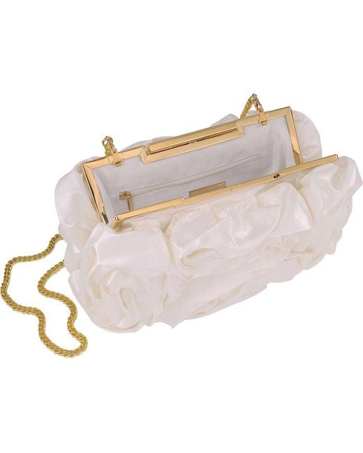 Badgley Mischka Pink Jett Silk Clutch
