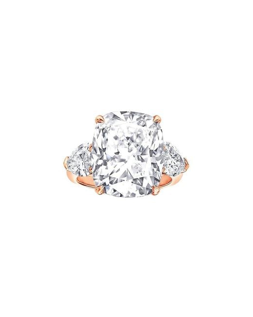 Lab Grown Diamonds White 14K Rose 6.40 Ct. Tw. Lab-Grown Diamond Ring