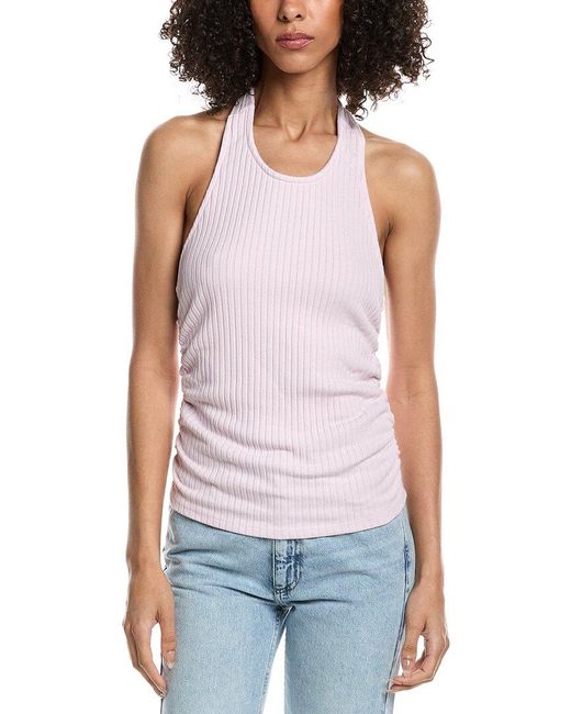 Project Social T Purple After The Rain Rib Halter Top