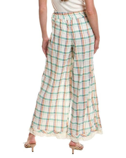 Free People White Hour Glass Wide Leg Pant