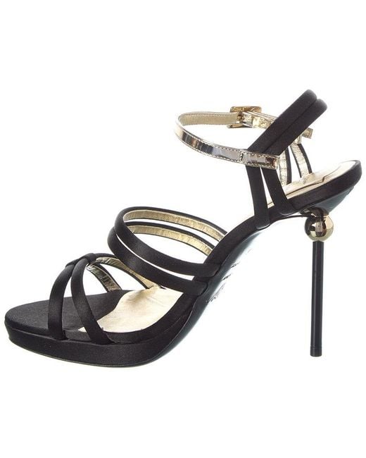Roger Vivier Metallic Satin & Patent Sandal