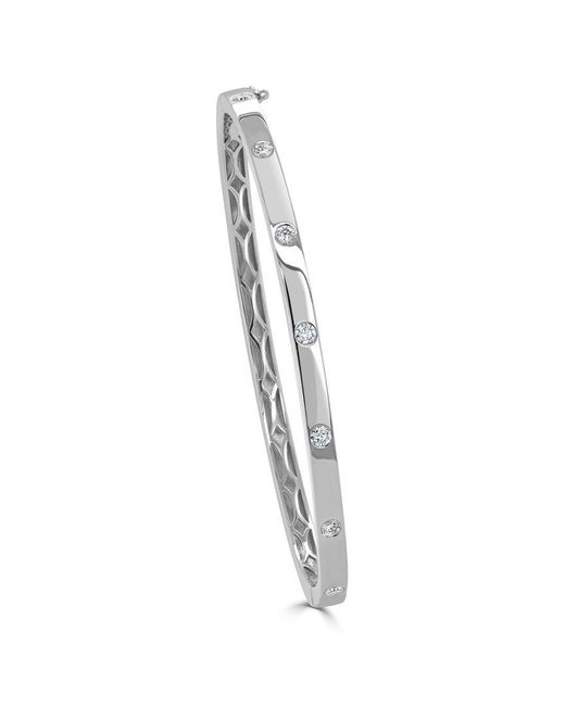Sabrina Designs White 14k 0.40 Ct. Tw. Diamond Bangle Bracelet