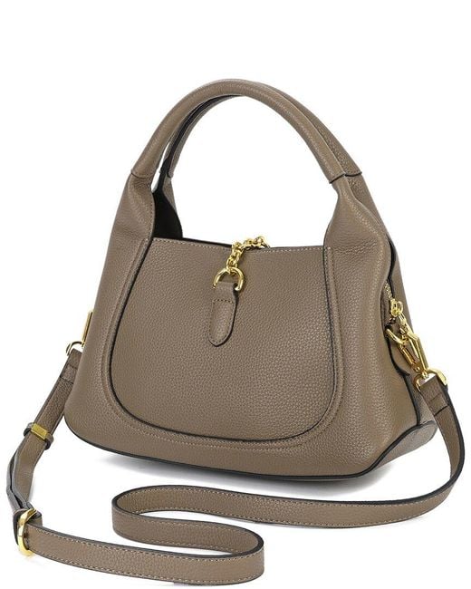 Tiffany & Fred Paris Brown Pebbled Leather Top Handle Shoulder Bag