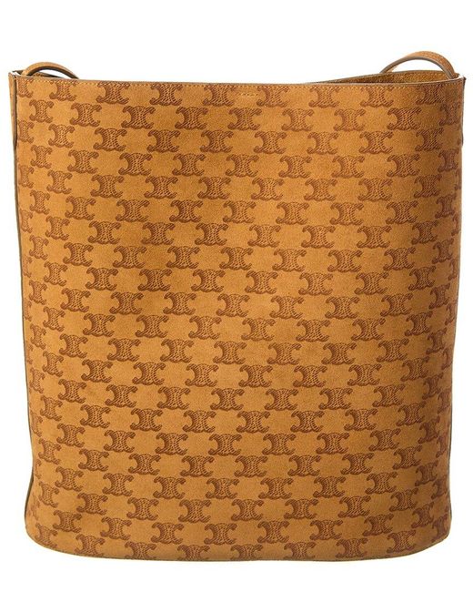 Céline Brown Suede Bucket Bag