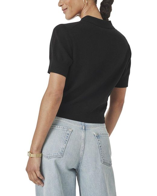 Splendid Black Christa Polo Sweater