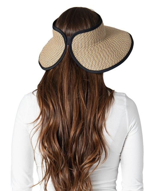 San Diego Hat Black Signature Ultrabraid Large Brim Visor