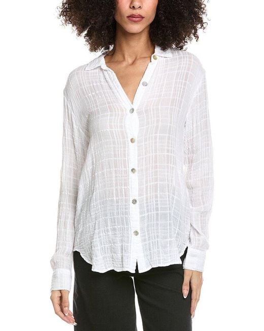 Bella Dahl White Boyfriend Button Down