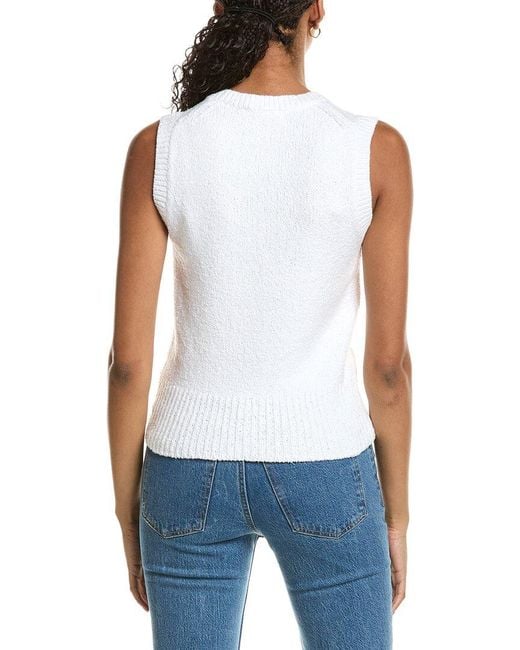 Vince White Boucle Shell