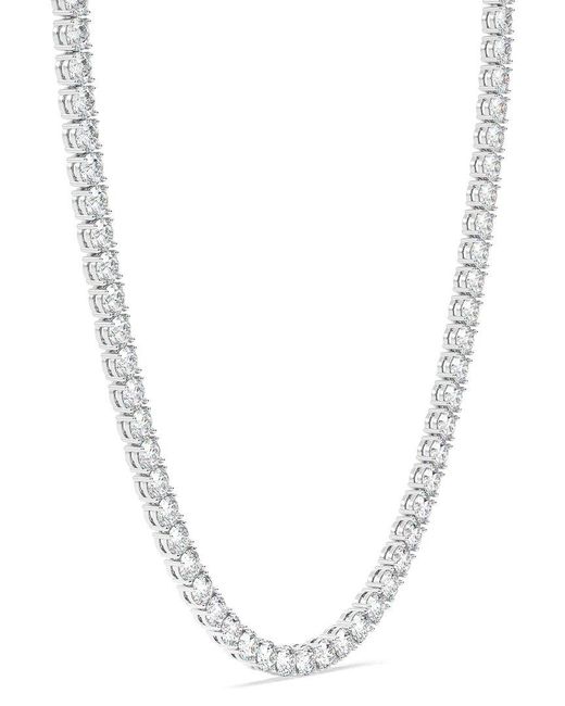 Lab Grown Diamonds White 14K 10.00 Ct. Tw. Lab-Grown Diamond Tennis Necklace