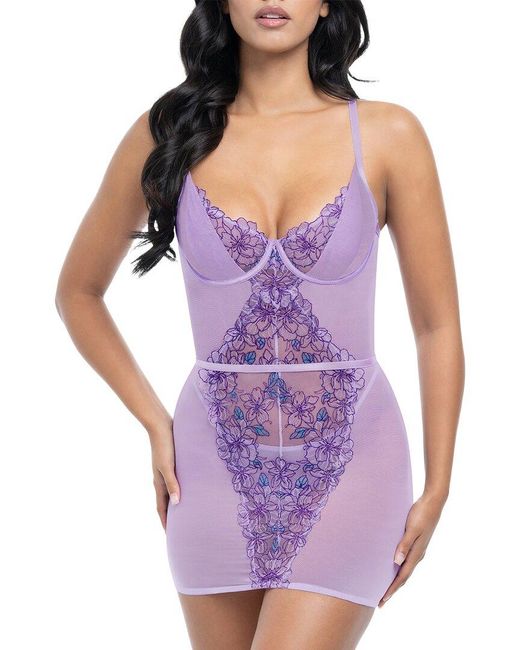 Oh La La Cheri Purple Babydoll Bra