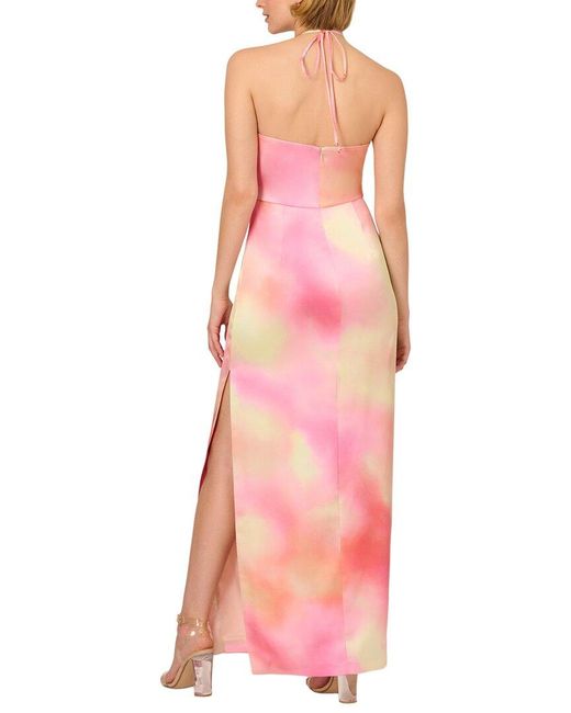 ADRIANNA EVE Pink Printed Maxi Dress
