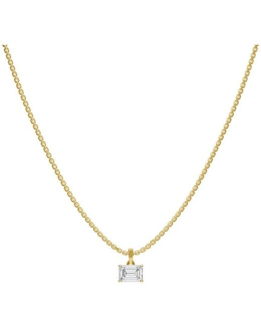 Lab Grown Diamonds Metallic 14K 1.00 Ct. Tw. Lab-Grown Diamond Necklace