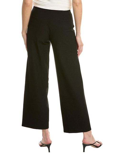 Eileen Fisher Black Petite High Waisted Wide Flare Pant