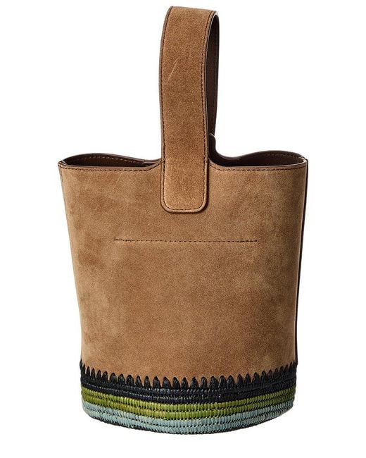 Loewe Natural Pebble Mini Leather Bucket Bag