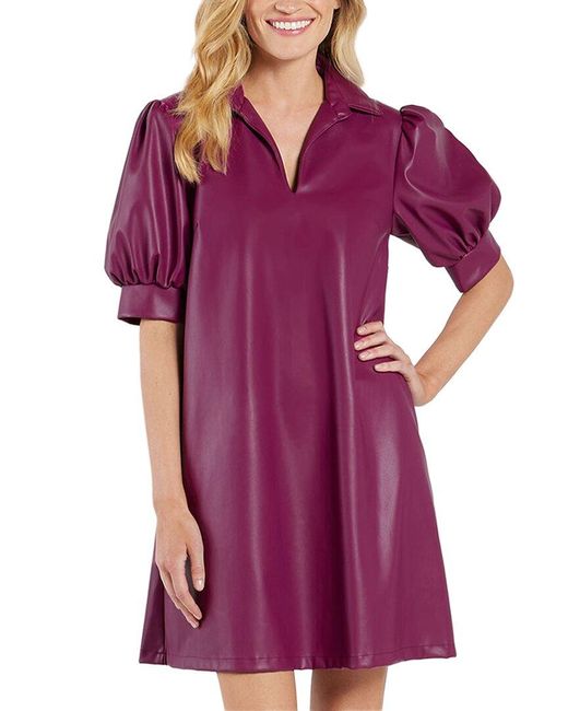 Jude Connally Purple Emerson Swing Dress