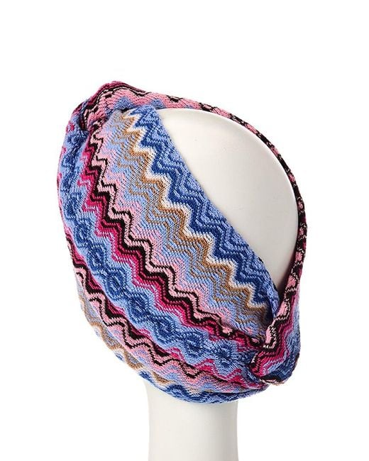 Missoni Blue Wool-Blend Headband