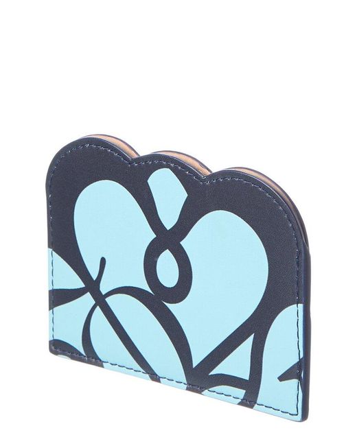 Alexander McQueen Blue Leather Card Holder