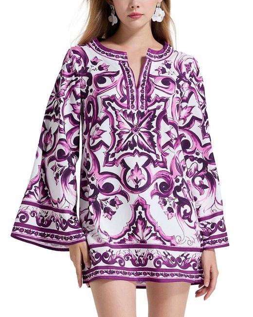 Kaimilan Purple Mini Dress