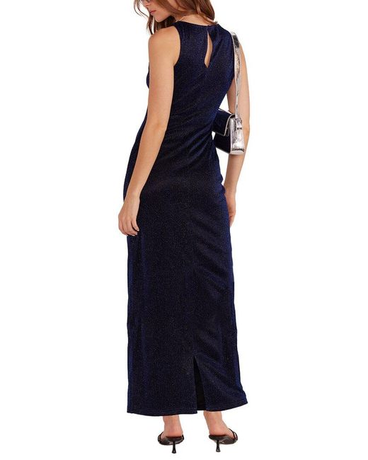 MINKPINK Blue Dahlia Sparkle Midi Dress