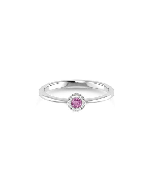 Sabrina Designs White 14K 0.09 Ct. Tw. Diamond & Tourmaline Ring