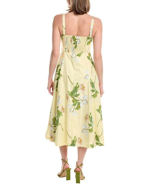 Julia Jordan Yellow Sleeveless Midi Dress