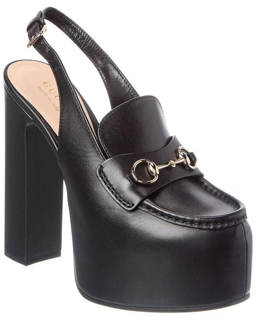 Gucci Black Horsebit Leather Pump