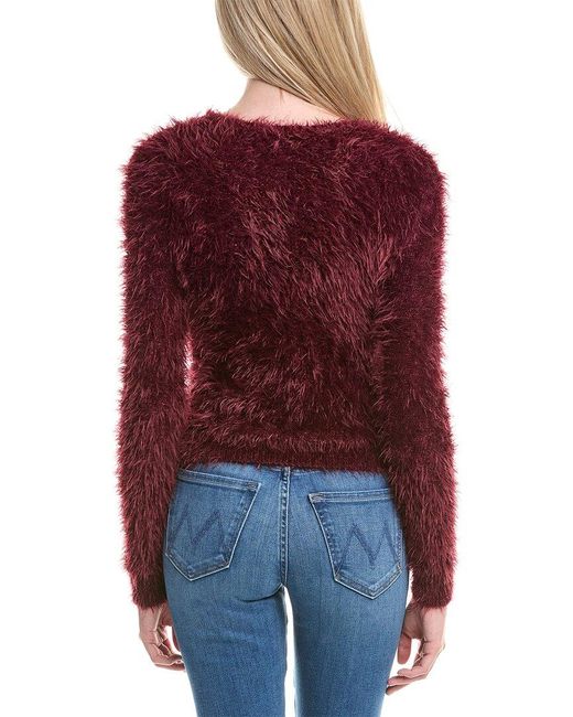 Autumn Cashmere Red Fluffy Cashmere-Blend Sweater