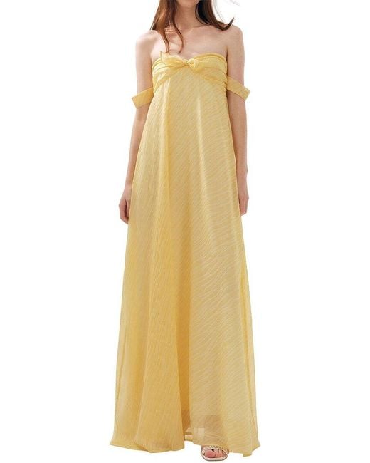 Emma way Yellow Embellished Maxi Dress