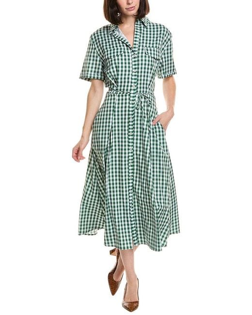 HL Affair Green Short Sleeve Midi Dress
