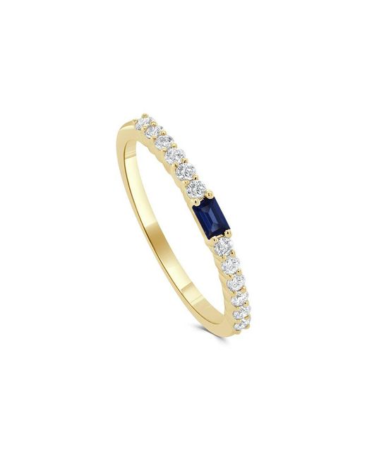 Sabrina Designs White 14K 0.29 Ct. Tw. Diamond Sapphire Birthstone Ring