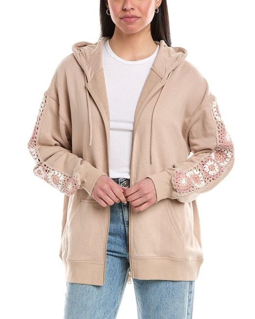 Vintage Havana Natural French Terry Zip-Up Hoodie