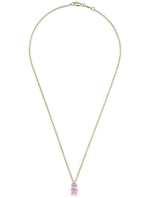 Reiss Pink 14k 1.16 Ct. Tw. Diamond & Rose Quartz Necklace