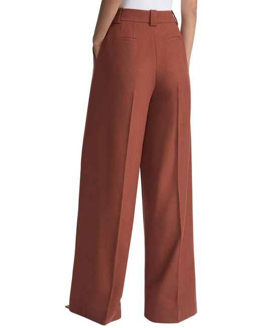 Lafayette 148 New York Brown Wyatt Wide Leg Pant