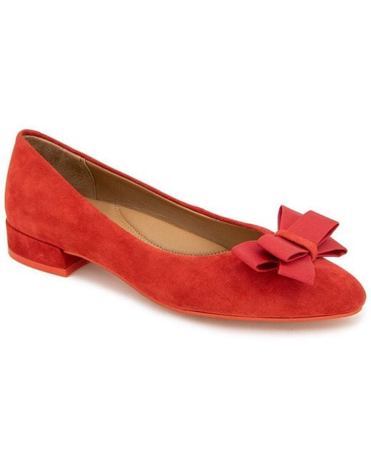 Gentle Souls Red Abigail Suede Flat