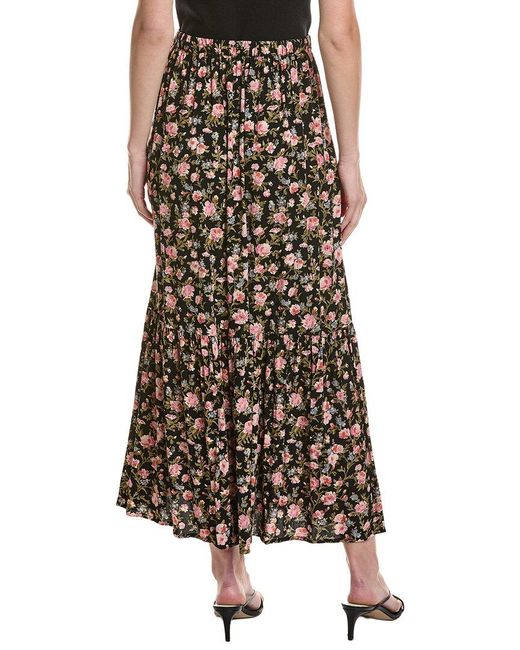 Saltwater Luxe Brown Printed Maxi Skirt