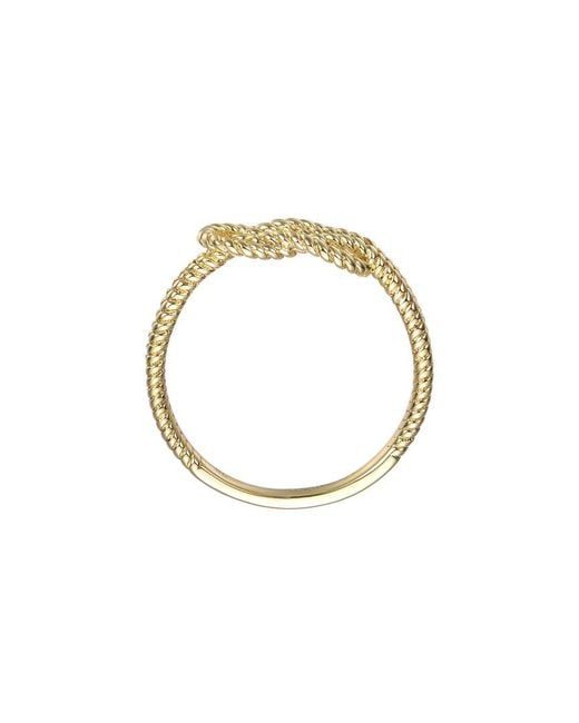 Rachel Glauber Metallic 14k Plated Love Ring