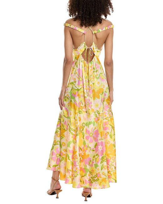Free People Yellow All A Bloom Maxi Dress