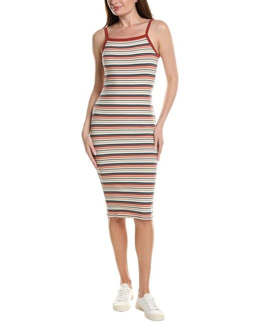 Rolla's White Rib Naomi Dazed Stripe Dress Jean
