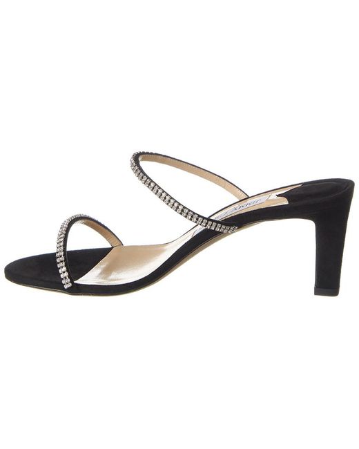 jimmy choo women's brea 65 high heel crystal strap sandals