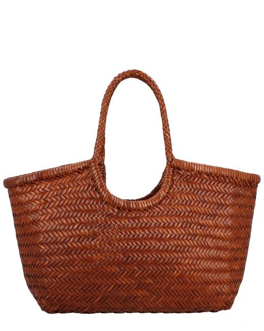 Dragon Diffusion Brown Big Nantucket Leather Shoulder Bag