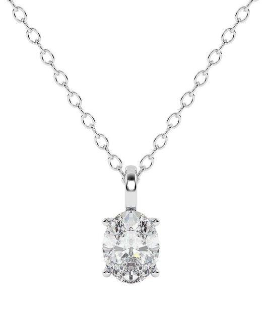 Lab Grown Diamonds Metallic 14K 0.50 Ct. Tw. Lab-Grown Diamond Necklace