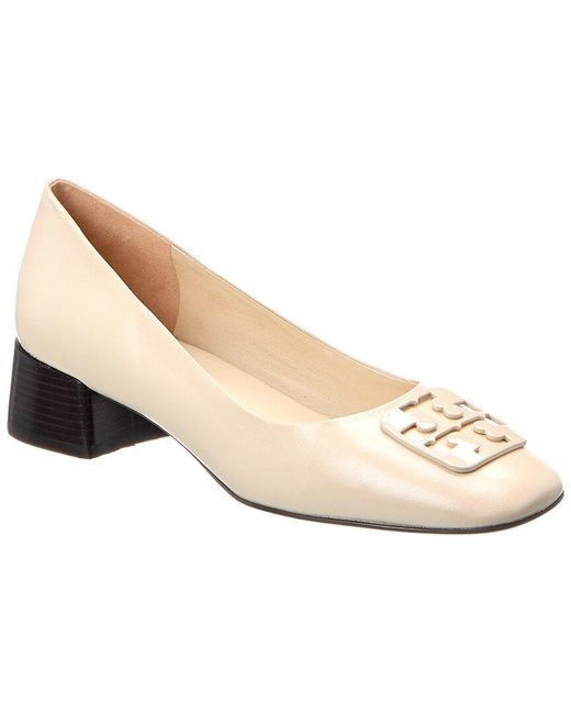 Tory Burch Natural Georgia Leather Pump