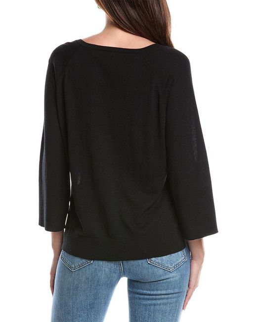 Forte Black Easy Silk & Cashmere-Blend Sweater