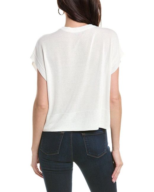 Vince Camuto White Dropped-shoulder Top