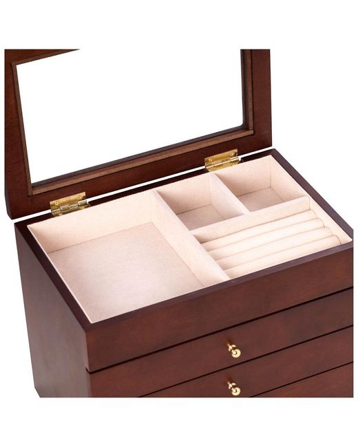 Bey-berk Brown Harriet Jewelry Box