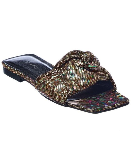 By Far Gray Lima Disco Leather Sandal