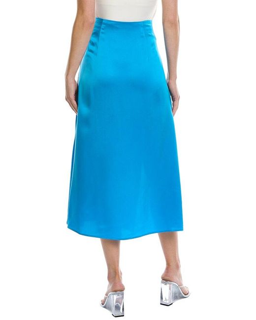 Nicholas Blue Lia Silk Midi Skirt