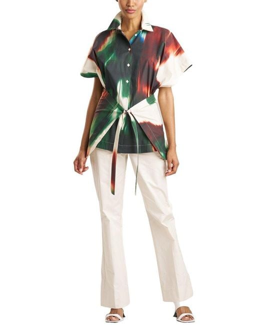 Natori Multicolor Kimono Wrap Shirt