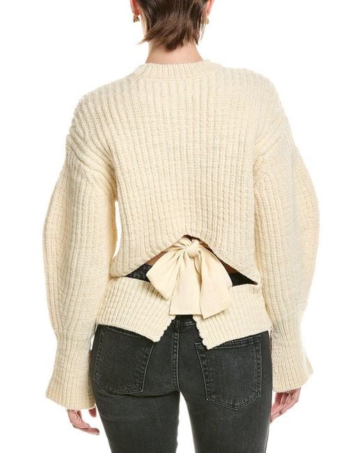 3.1 Phillip Lim Natural Wool Cropped Sweater